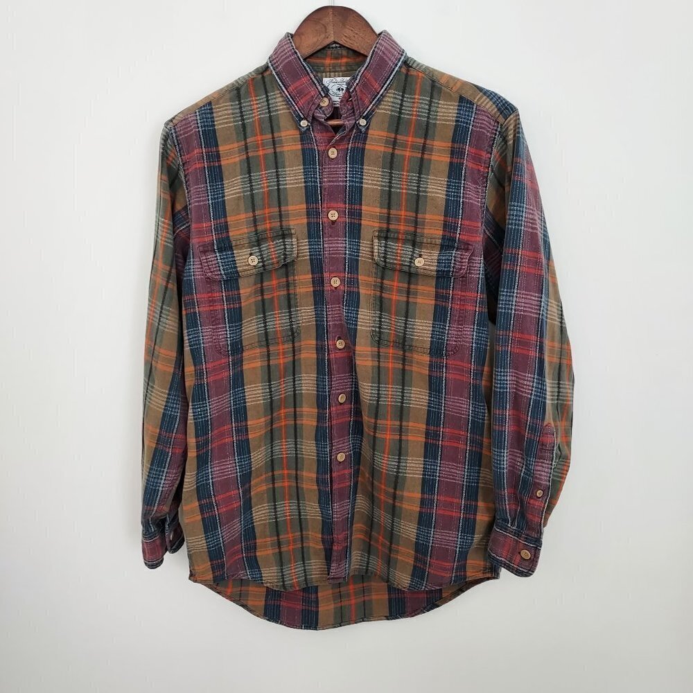 Brook Brothers Vintage Plaid Long Sleeve Button Down Sports Shirt